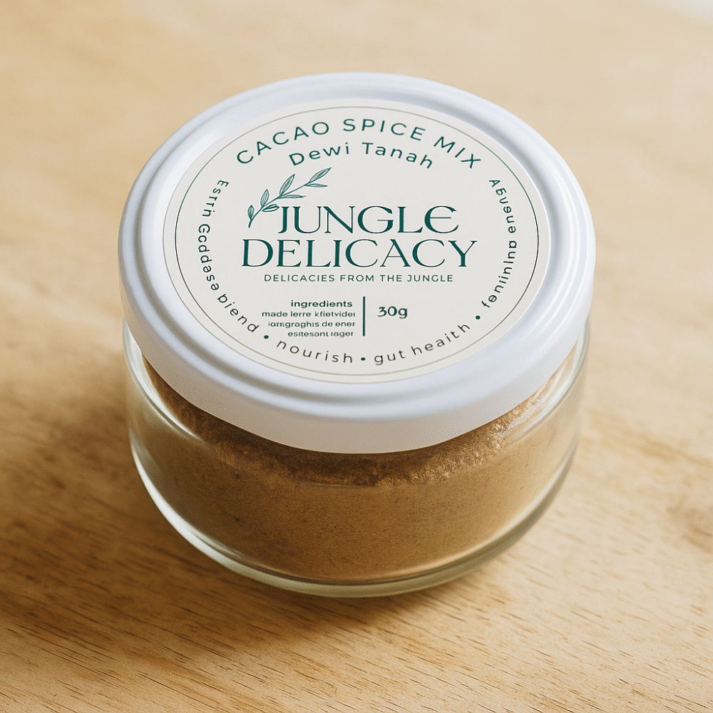 Dewi Tanah spice blend in jar
