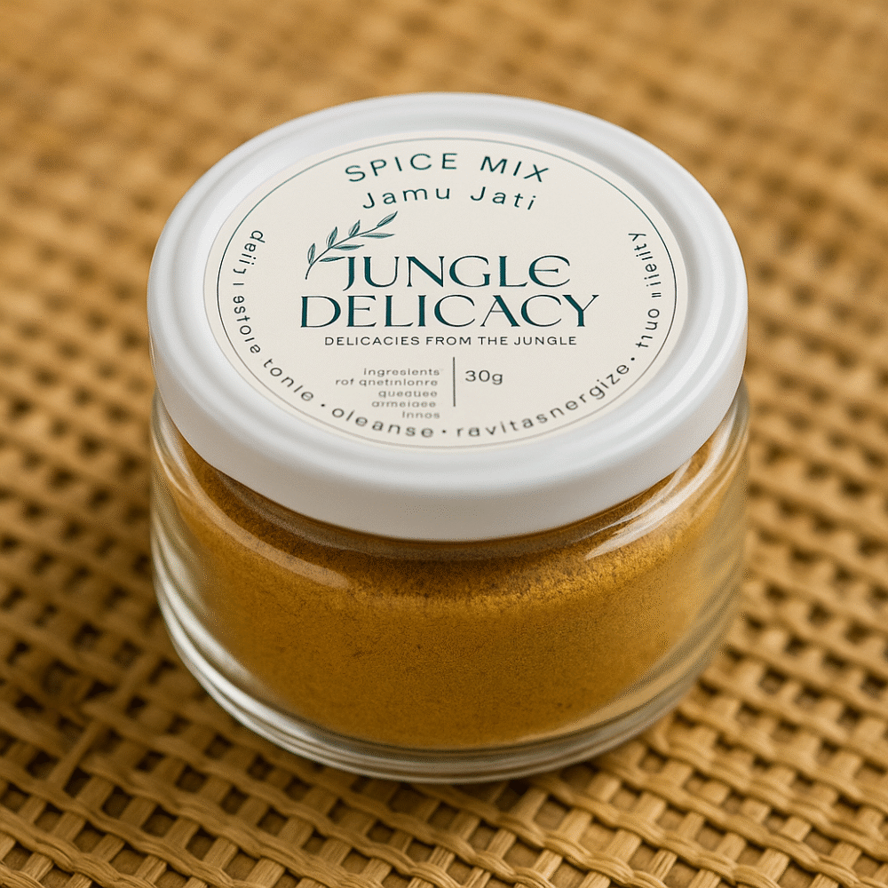 Jamu Jati spice blend in jar