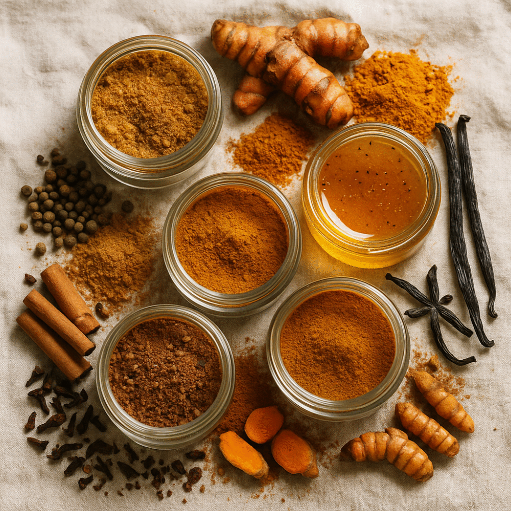 Spice blends & raw vanille honey